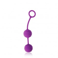 Фиолетовые вагинальные шарики с ребрышками Cosmo (цвет -фиолетовый) (105923)