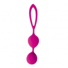Ярко-розовые вагинальные шарики Cosmo с петелькой (цвет -ярко-розовый) (105924)