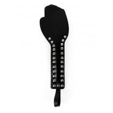 Черная шлепалка-рука с металлическими заклепками - 29 см. (цвет -черный) (105929)