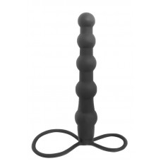 Черная ёлочка-насадка для двойного проникновения Mojo Bumpy - 15 см. (цвет -черный) (10671)