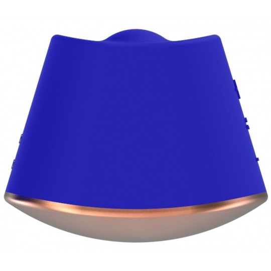 Синий клиторальный стимулятор Dazzling с вибрацией и ротацией - 6,7 см. (цвет -синий) (107202) фото 3