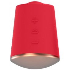 Красный клиторальный стимулятор Dazzling с вибрацией и ротацией - 6,7 см. (цвет -красный) (107203)