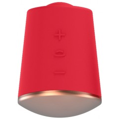 Красный клиторальный стимулятор Dazzling с вибрацией и ротацией - 6,7 см. (цвет -красный) (107203)