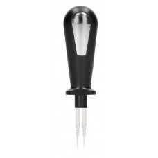 Черный электростимулятор с проводящей насадкой E-Stim Butt Plug - 8 см. (цвет -черный) (107274)