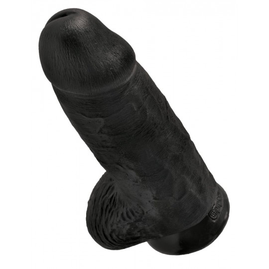 Черный фаллоимитатор на присоске Chubby - 22,9 см. (цвет -черный) (107570) фото 3