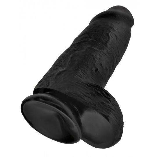 Черный фаллоимитатор на присоске Chubby - 22,9 см. (цвет -черный) (107570) фото 2