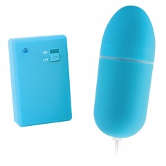 Голубое виброяйцо Remote Control Bullet с пультом ДУ (цвет -голубой) (107582)