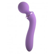 Фиолетовый двусторонний вибростимулятор Duo Wand Massage-Her - 19,6 см. (цвет -фиолетовый) (107600)