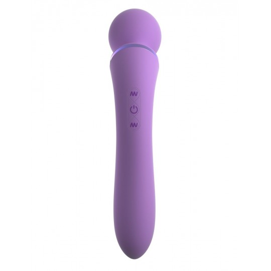 Фиолетовый двусторонний вибростимулятор Duo Wand Massage-Her - 19,6 см. (цвет -фиолетовый) (107600) фото 6