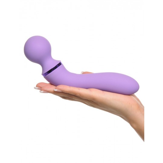 Фиолетовый двусторонний вибростимулятор Duo Wand Massage-Her - 19,6 см. (цвет -фиолетовый) (107600) фото 3