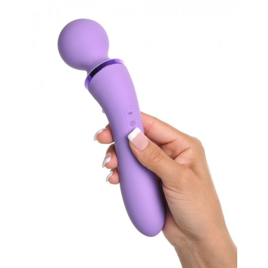 Фиолетовый двусторонний вибростимулятор Duo Wand Massage-Her - 19,6 см. (цвет -фиолетовый) (107600) фото 2