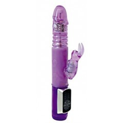 Фиолетовый вибратор-ротатор Always Happy - 24 см. (цвет -фиолетовый) (107784)