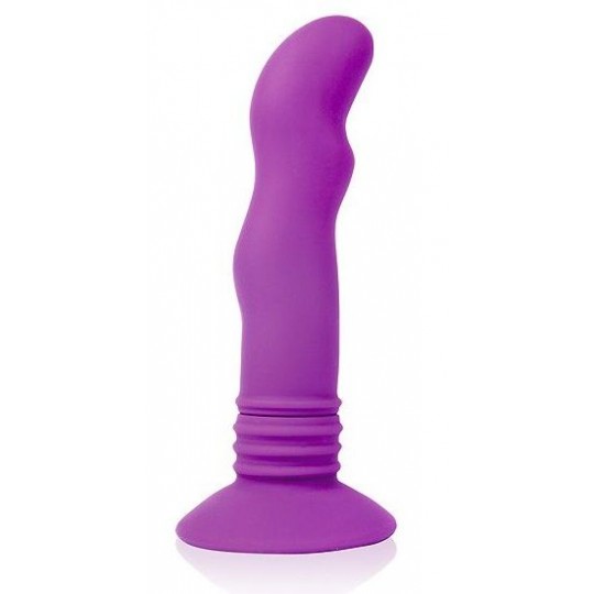Фиолетовый вибромассажер Cosmo на присоске - 12 см. (цвет -фиолетовый) (107878) фото 1
