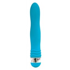 Голубой эргономичный вибратор Sexy Friend - 17,5 см. (цвет -голубой) (107963)