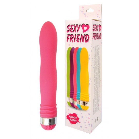 Розовый эргономичный вибратор Sexy Friend - 17,5 см. (цвет -розовый) (107966) фото 2