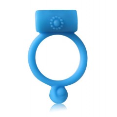Синее силиконовое кольцо с вибрацией (цвет -синий) (107989)