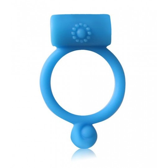 Синее силиконовое кольцо с вибрацией (цвет -синий) (107989) фото 1