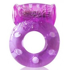 Фиолетовое эрекционное виброкольцо с бабочкой (цвет -фиолетовый) (107990)