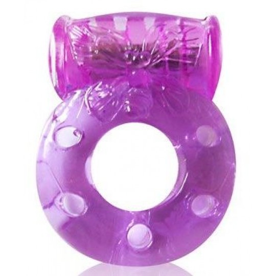 Фиолетовое эрекционное виброкольцо с бабочкой (цвет -фиолетовый) (107990) фото 1