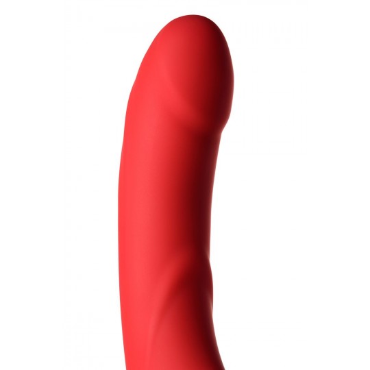 Красный безремневой страпон с вибрацией (цвет -красный) (108119) фото 6