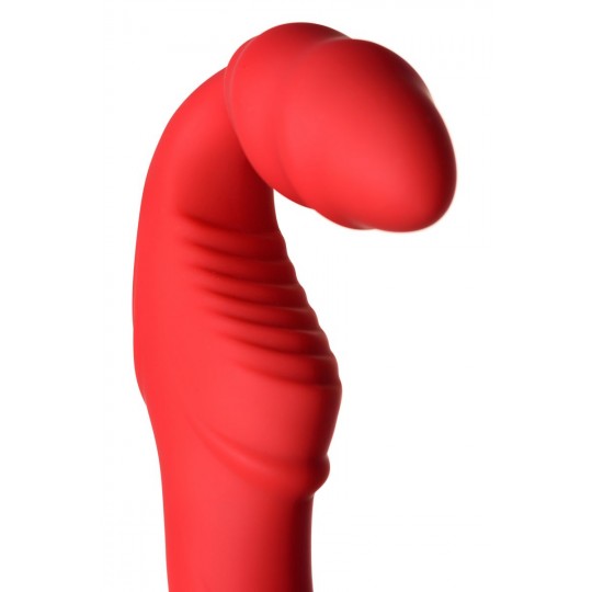 Красный безремневой страпон с вибрацией (цвет -красный) (108119) фото 5