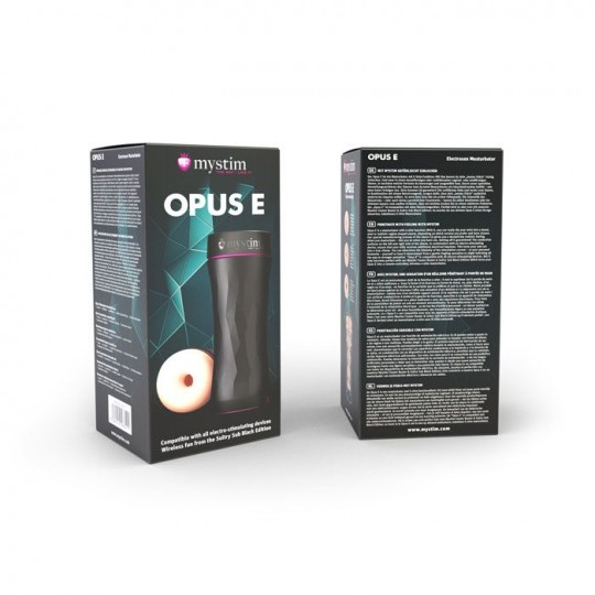 Мастурбатор-анус Opus E Donut с возможностью подключения электростимуляции (цвет -телесный с черным) (108122) фото 2
