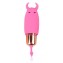 Розовый силиконовый вибромассажер с рожками - 6,4 см. (цвет -розовый) (108179) фото 1