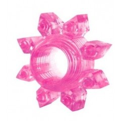 Розовое эрекционное кольцо Cockring star (цвет -розовый) (108349)