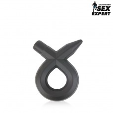 Черное силиконовое эрекционное кольцо Sex Expert (цвет -черный) (108350)