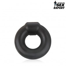 Черное силиконовое круглое эрекционное кольцо Sex Expert (цвет -черный) (108352)