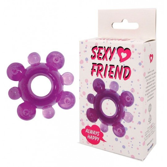 Фиолетовое эрекционное кольцо Sexy Friend  (цвет -фиолетовый) (108354) фото 2