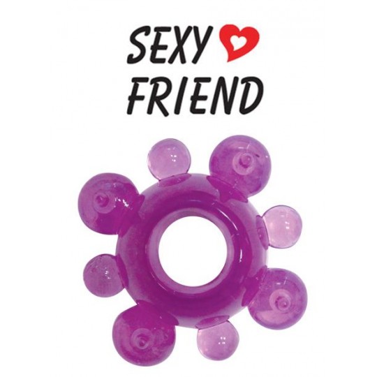 Фиолетовое эрекционное кольцо Sexy Friend  (цвет -фиолетовый) (108354) фото 1