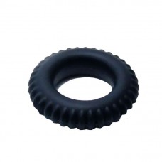 Черное силиконовое эрекционное кольцо-шина Sex Expert (цвет -черный) (108355)