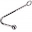 Серебристый анальный крюк с шариком на конце - 14 см. (цвет -серебристый) (108365) фото 1
