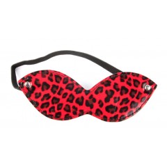 Красная маска на резиночке с леопардовыми пятнышками (цвет -красный) (108380)