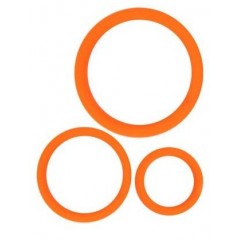 Набор из 3 эрекционных колец оранжевого цвета (цвет -оранжевый) (108464)