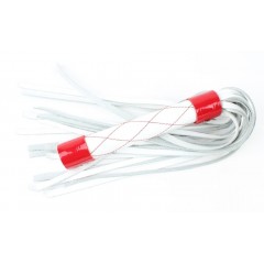 Бело-красная плеть средней длины с ручкой - 44 см. (цвет -белый с красным) (108485)