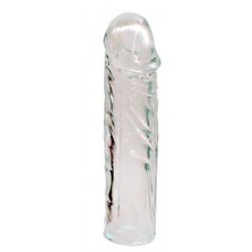 Закрытая прозрачная насадка-фаллос Crystal sleeve - 16 см. (цвет -прозрачный) (108595)
