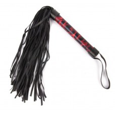 Черный флоггер с черно-красной ручкой Notabu - 41 см. (цвет -черный с красным) (108696)