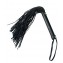 Чёрный флоггер с плетеной рукоятью - 38 см. (цвет -черный) (108702) фото 1