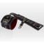 Чёрные кожаные наручники с контрастной строчкой и красной изнанкой (цвет -черный с красным) (108730) фото 1