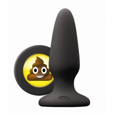 Черная силиконовая пробка среднего размера Emoji SHT - 10,2 см. (цвет -черный) (108778)