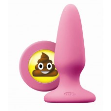 Розовая силиконовая пробка среднего размера Emoji SHT - 10,2 см. (цвет -розовый) (108779)