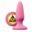 Розовая силиконовая пробка среднего размера Emoji SHT - 10,2 см. (цвет -розовый) (108779) фото 1