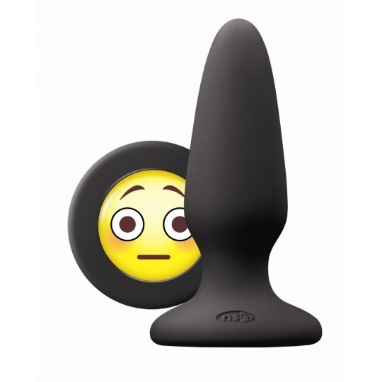 Черная силиконовая пробка среднего размера Emoji OMG - 10,2 см. (цвет -черный) (108784) фото 1