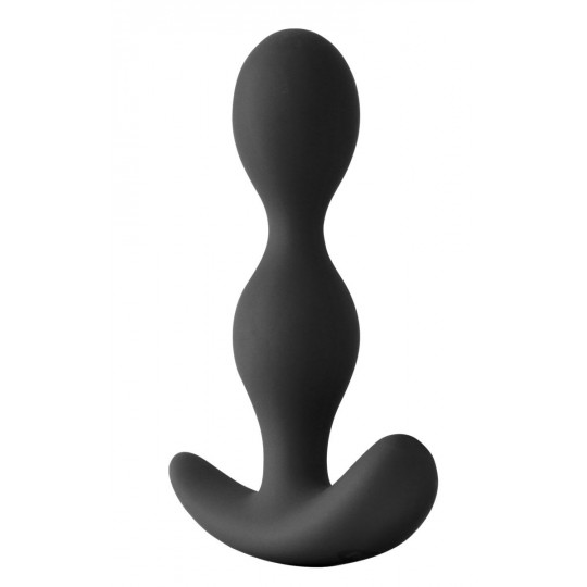 Черная силиконовая анальная пробка-елочка Pillager II - 12,4 см. (цвет -черный) (108791) фото 1