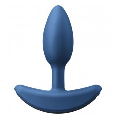 Средняя голубая анальная вибропробка Heavyweight Plug Medium - 12 см. (цвет -голубой) (108814)