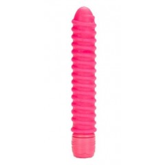 Розовый вибратор со спиралевидным рельефом Sorority Screw - 12,75 см. (цвет -розовый) (108845)