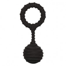 Черное эрекционное кольцо с утяжелителем Weighted Ring Large (цвет -черный) (108863)
