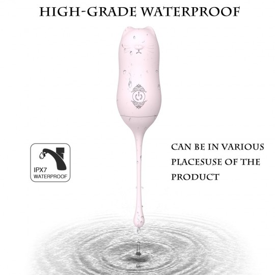 Нежно-розовое виброяйцо MiaoU с пультом ДУ (цвет -нежно-розовый) (108933) фото 4